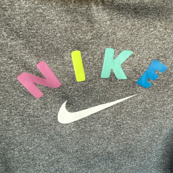 Nike Kids Charcoal Dri-Fit tee with Multicolor Logo-3t. - Picture 5 of 6